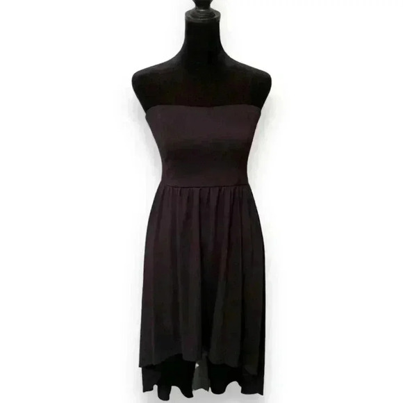 Women's Juniors' Xhilaration Black Strapless High-low Dress - Picture 2 of 11